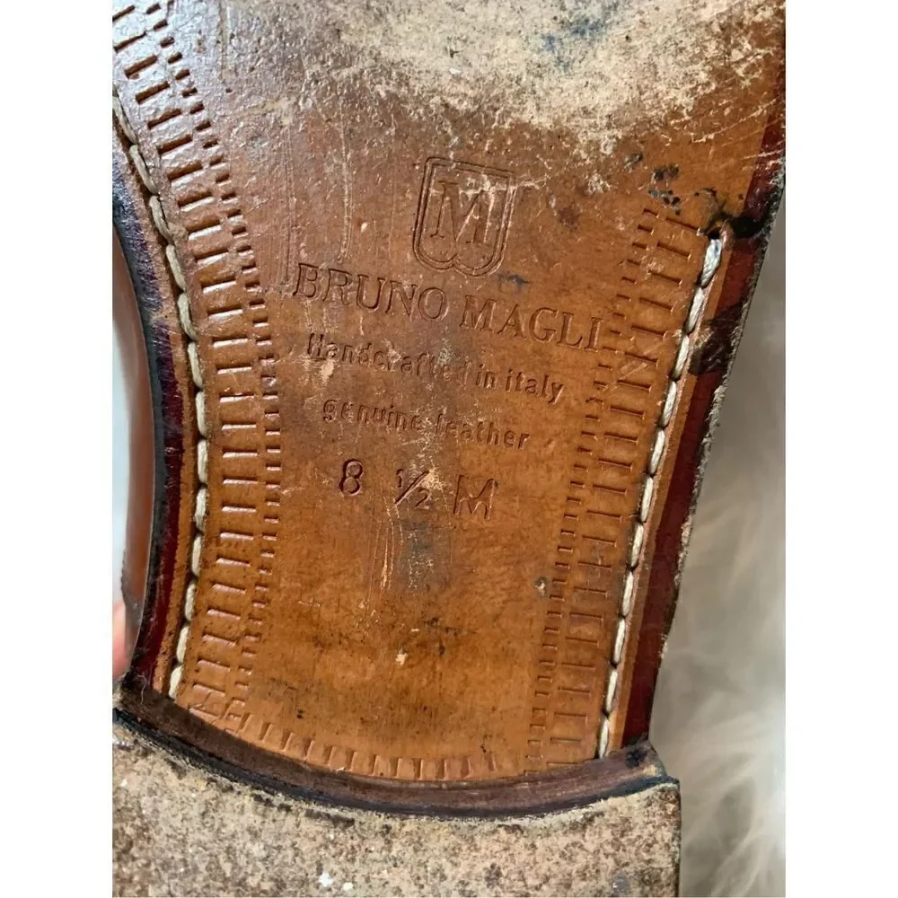 Bruno Magli brown Italian dress shoes 8.5